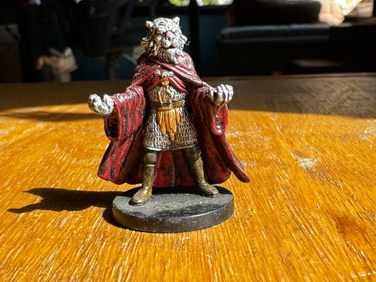 Hand-Painted D&D figure - Rakshasha (lion headed warrior)